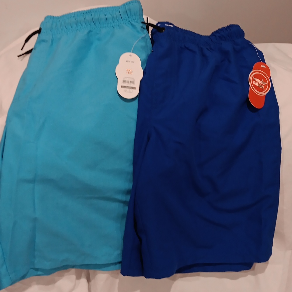 Boys Wonder Nation Swim shorts. 2 Pairs  Sz XXL